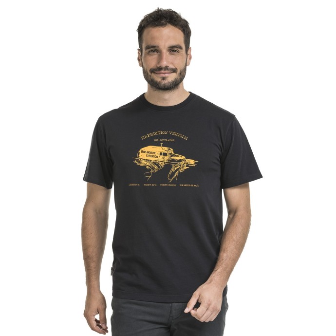 Tricou bărbătesc Bushman cu guler rotund, negru