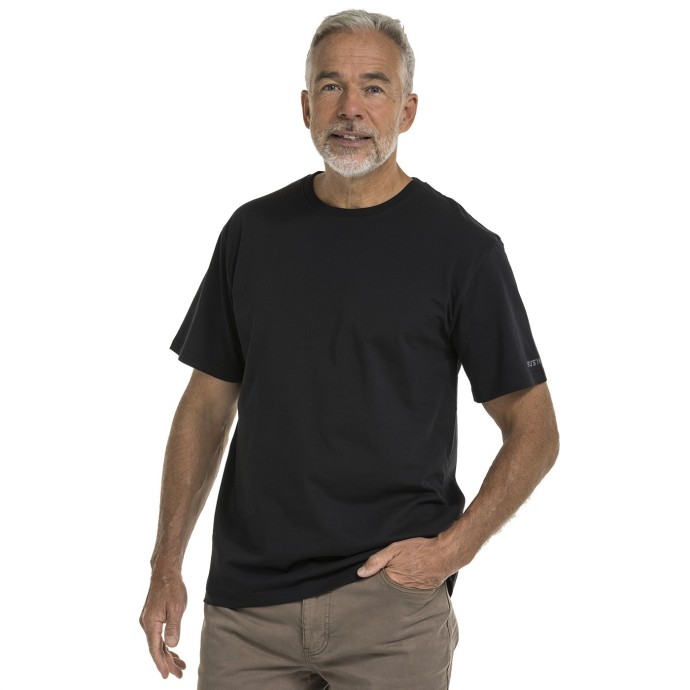 Tricou bărbătesc cu guler rotund, model Bushman, negru
