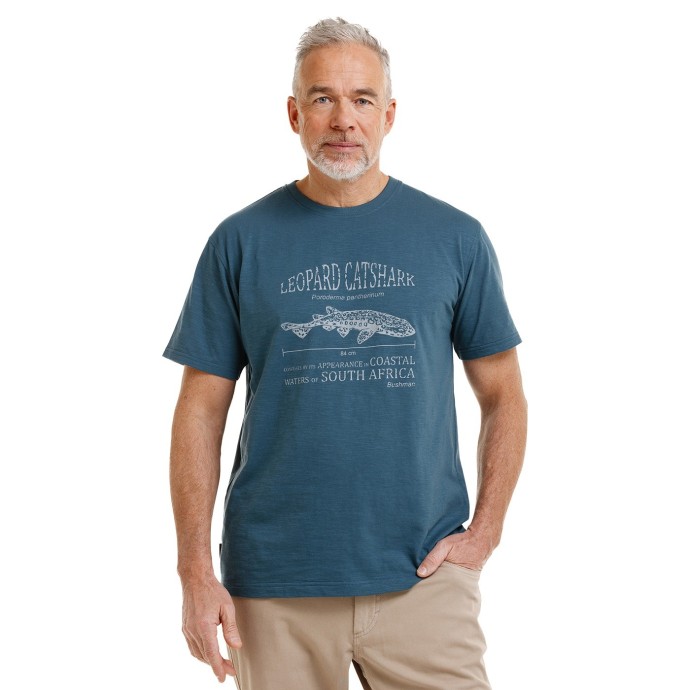 Bushman Tricou bărbătesc Kay, albastru petrol