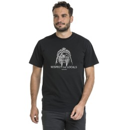Tricou bărbătesc Bushman cu guler rotund, negru