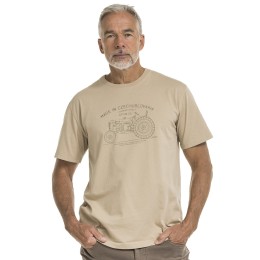 Tricou bărbătesc Bushman cu guler rotund, bej