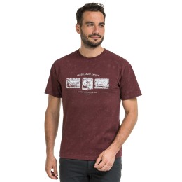 Tricou bărbătesc Bushman cu guler rotund, vișiniu