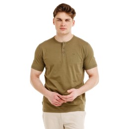 Bushman Tricou bărbătesc henley Yaro, kaki