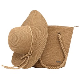 Bushman Set de pălărie și geantă de mână de vară, bej